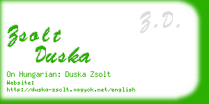 zsolt duska business card